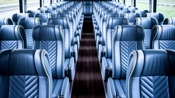 lake charles 54 passenger charter bus interior